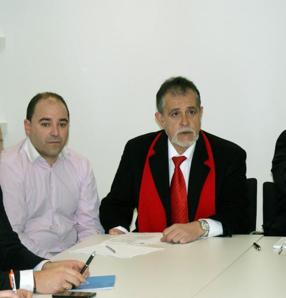 Pedro Diego y Jos? Miguel Bringas durante la Comisi?n de Obras.
