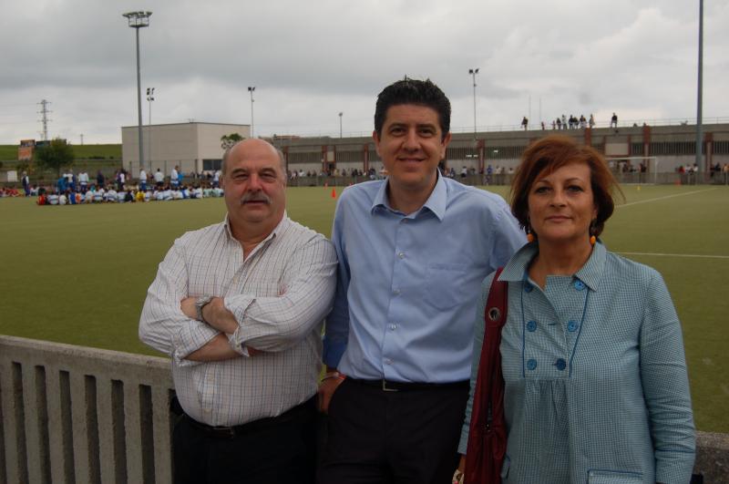 Los concejales regionalistas en las instalaciones del IMD