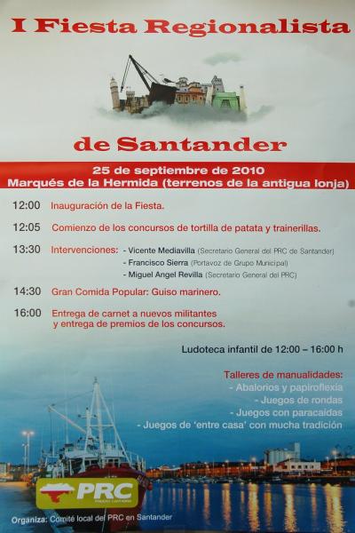 El PRC presenta la I Fiesta Regionalista de Santander