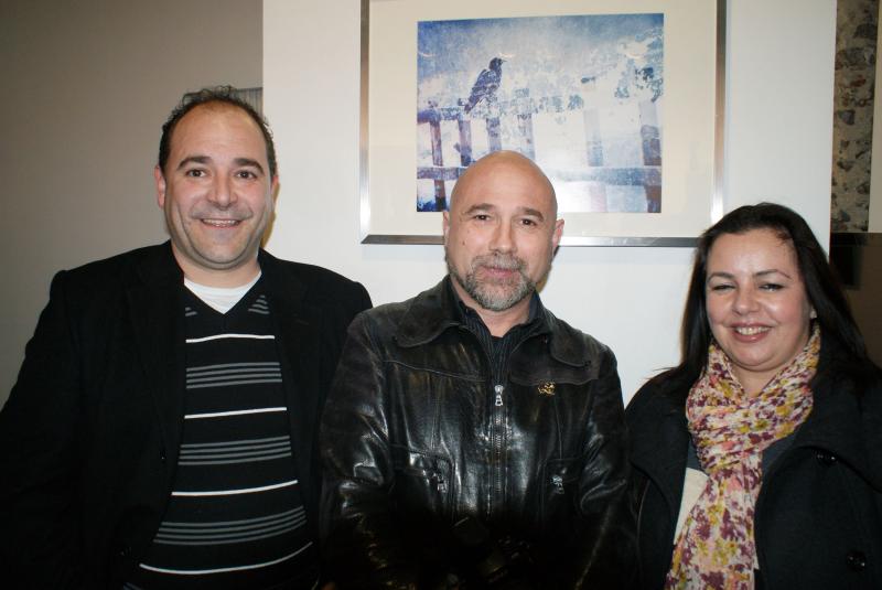 De izquierda a derecha, Pedro Diego, Jos? Manuel S?nchez y Aurora Cuero