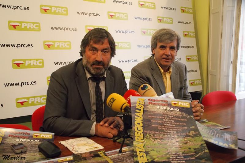 Fernando Fern?ndez y Rafael de la Sierra, durante la presentaci?n de la XVII Fiestas del PRC