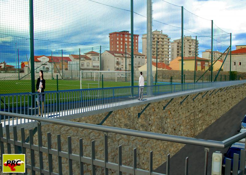Infograf?a pasarela peatonal Campo de regimiento en General D?vila