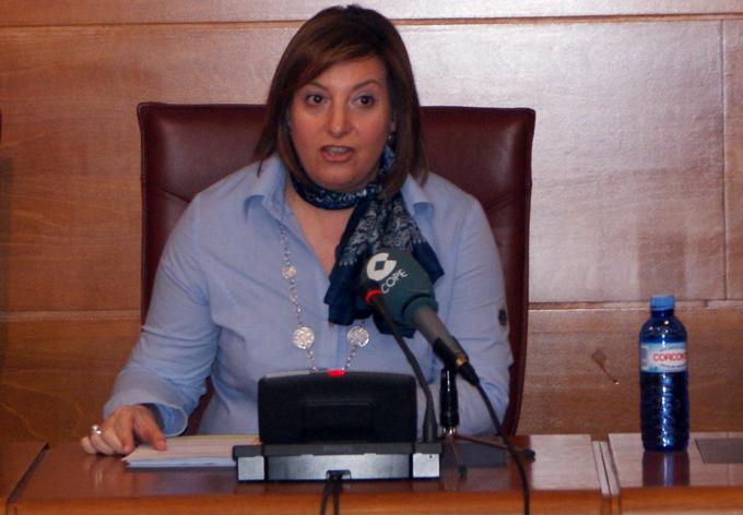 Rosa Vald?s durante la rueda de prensa