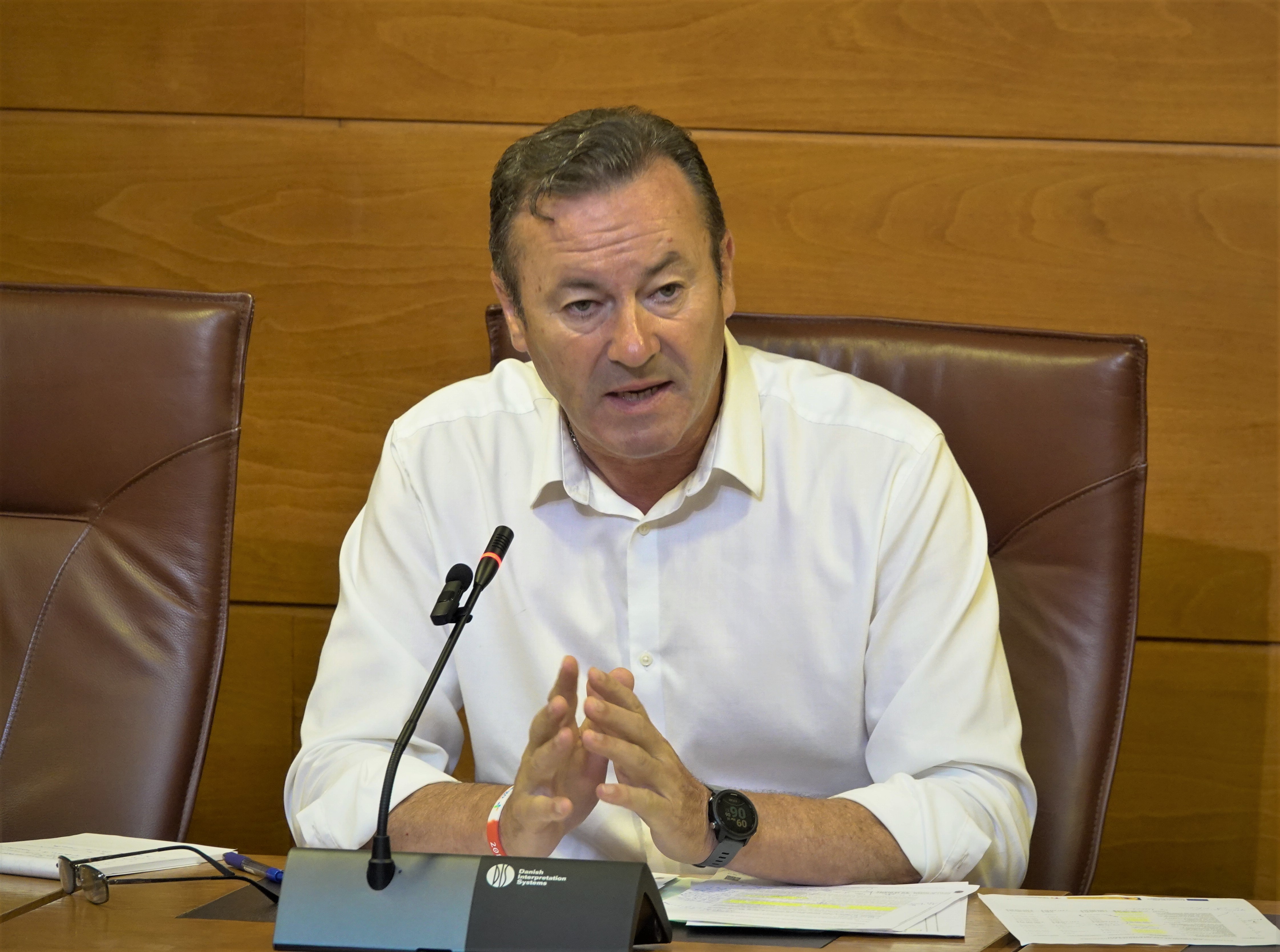 Guillermo Blanco, hoy en su comparecencia ante los medios de comunicación.