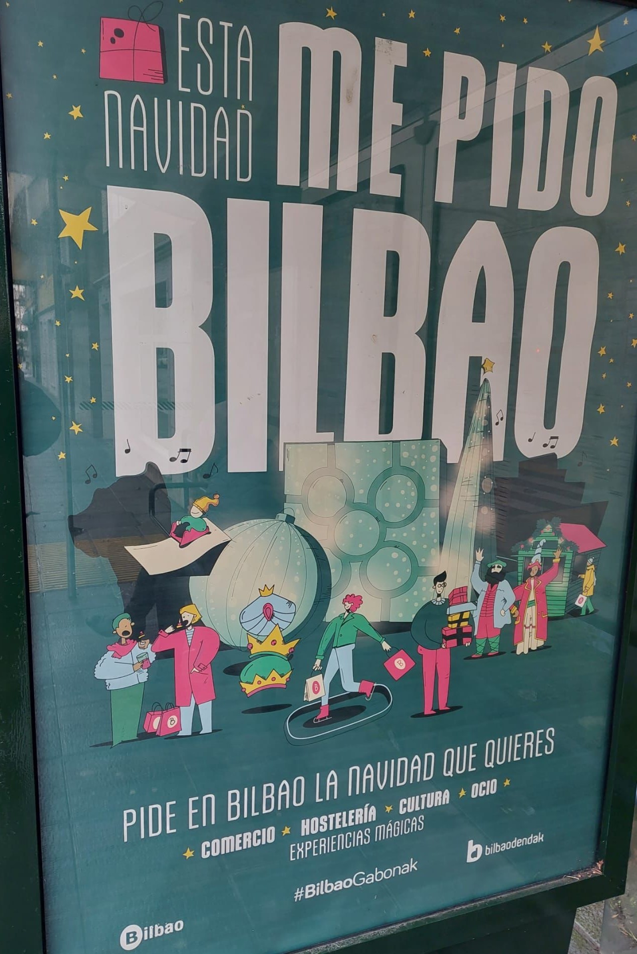 Cartel publicitario en Santander