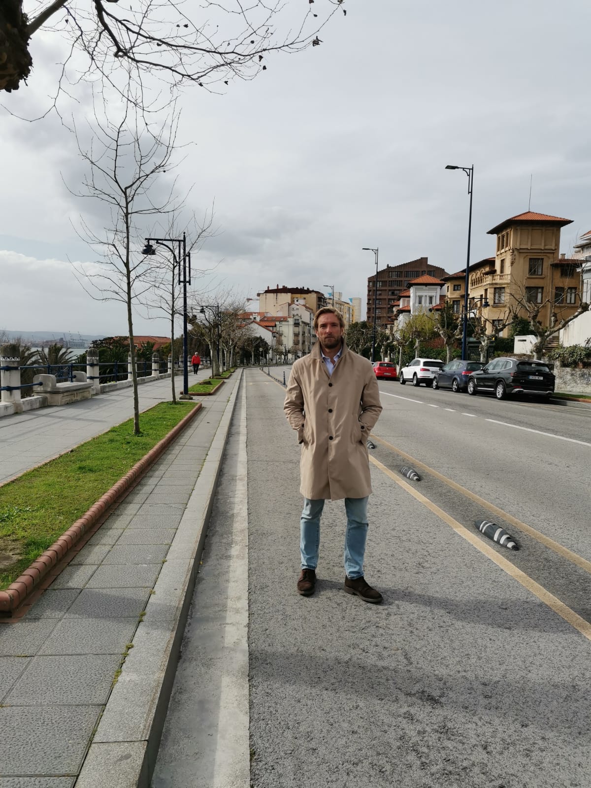 Felipe Piña en el actual carril bici