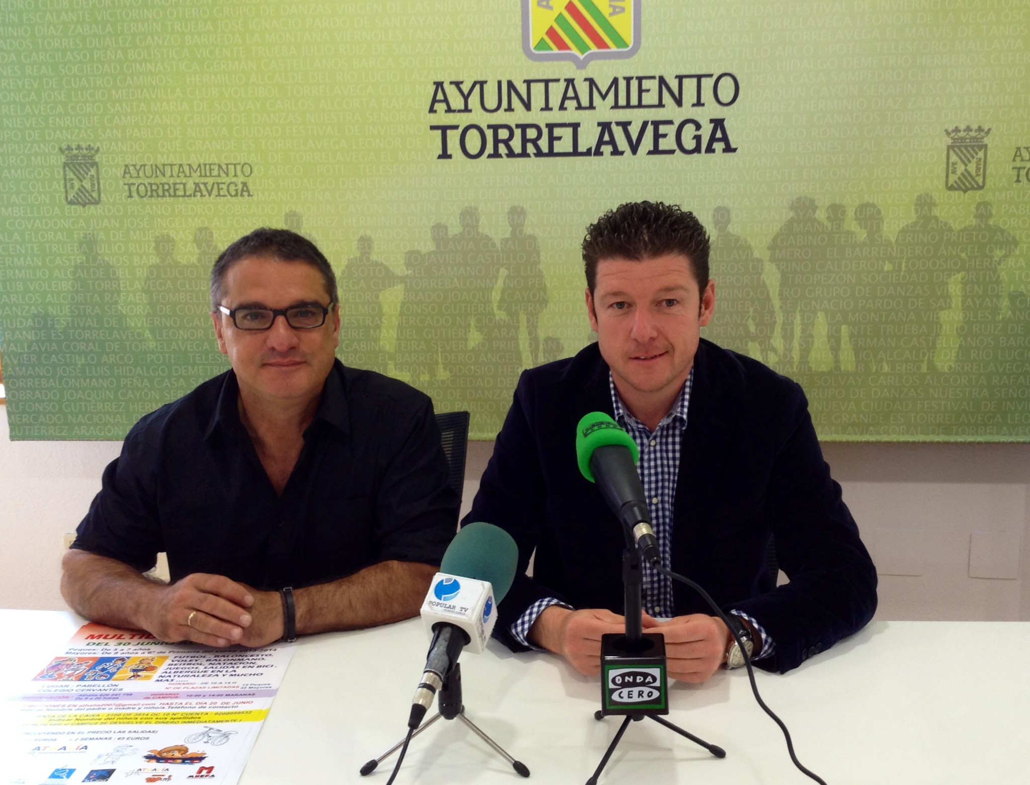 S?nchez y Jos? Mar?a Lozano en la presentaci?n del Campus Multideporte