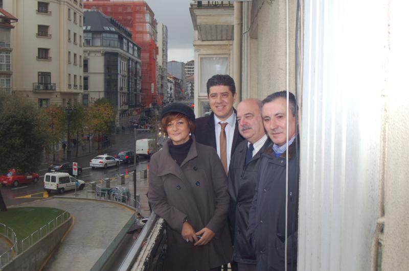 Los concejales regionalistas en el Ayuntamiento de Santander