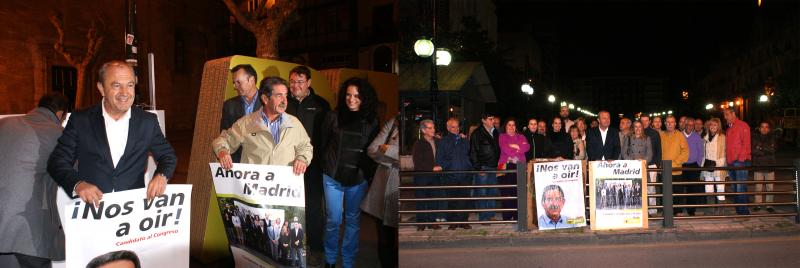 La pegada de carteles en Santander y Torrelavega