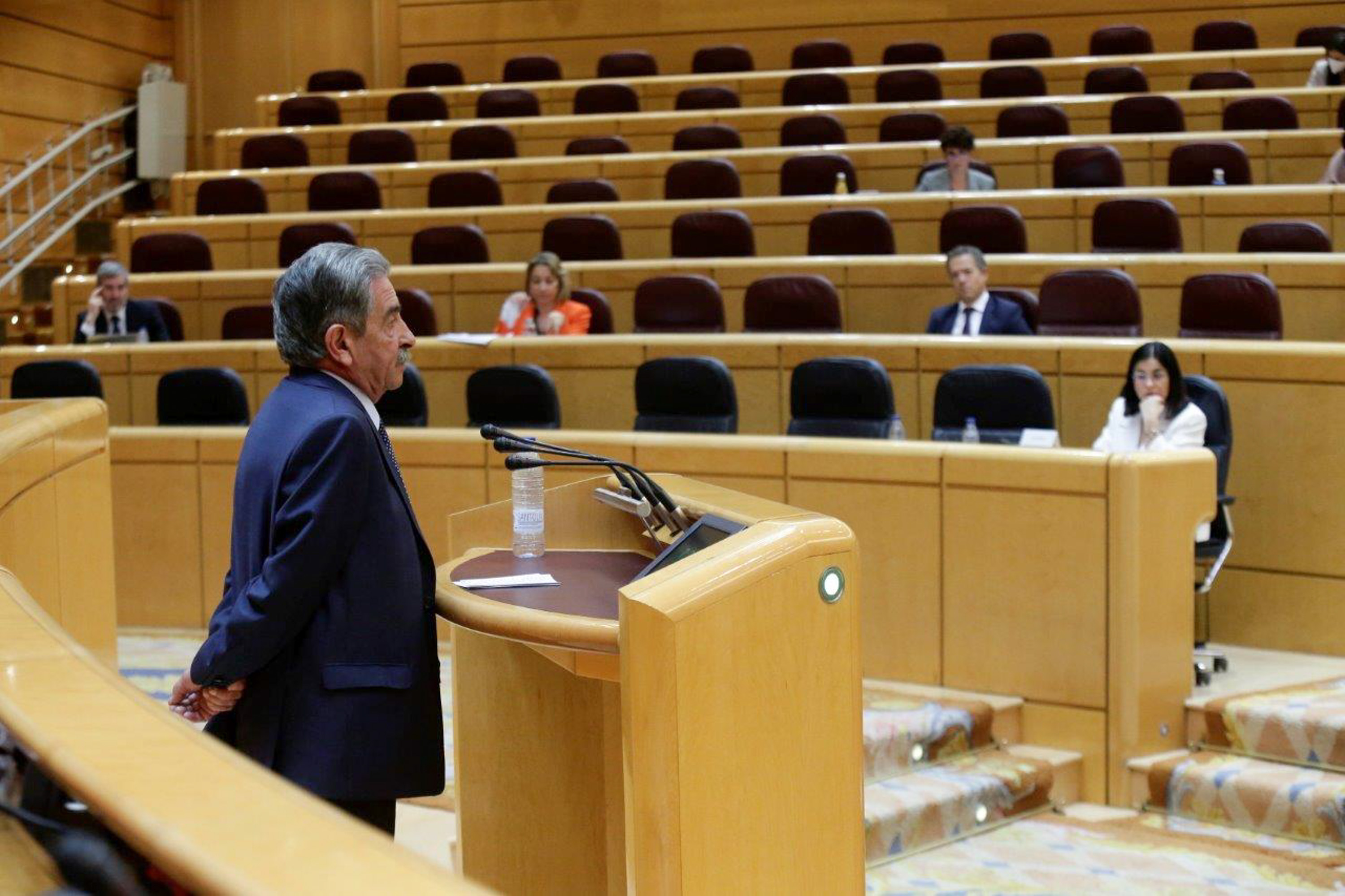 Revilla durante su intervención hoy en el Senado. (Foto: David Corral).