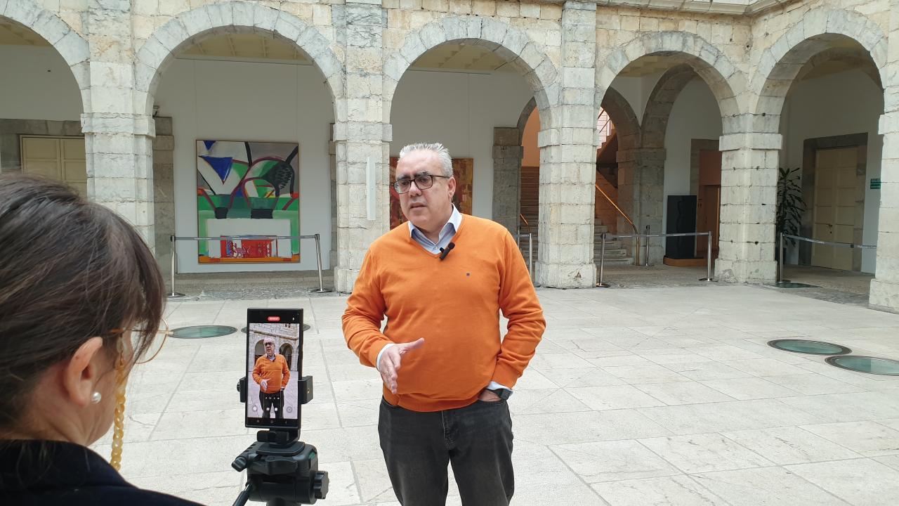 Pedro Hernando en la declaración pública de esta mañana