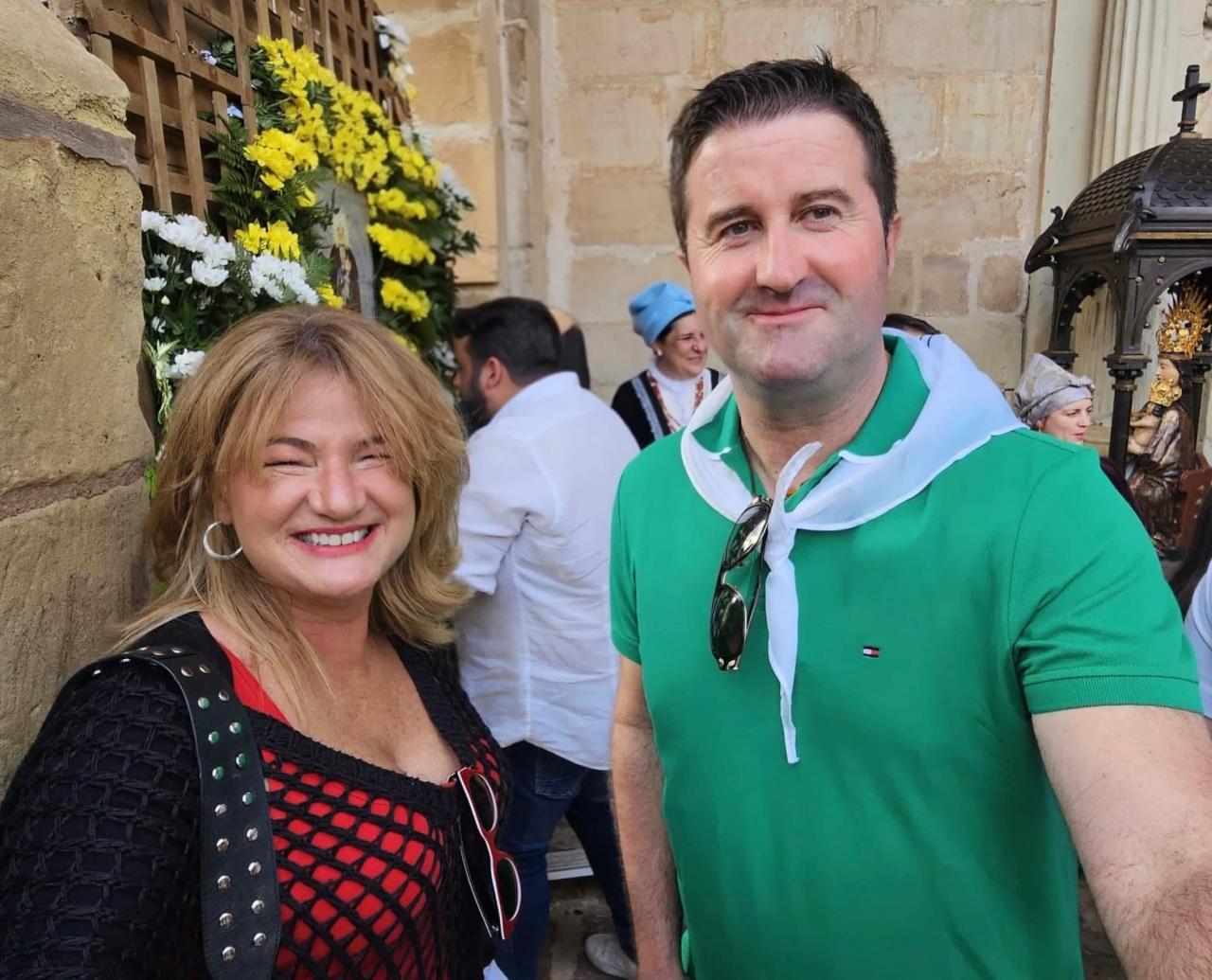 Susana Iglesias y Luis Sañudo en un acto municipal.