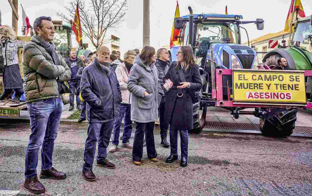 Paula Fernández Viaña durante la tractorada que el pasado jueves recorrió Santander.