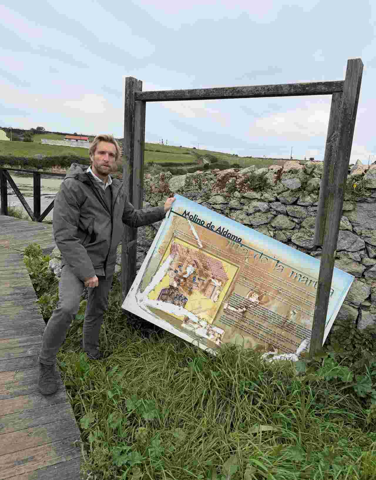 Felipe Piña en el Molino de Aldama
