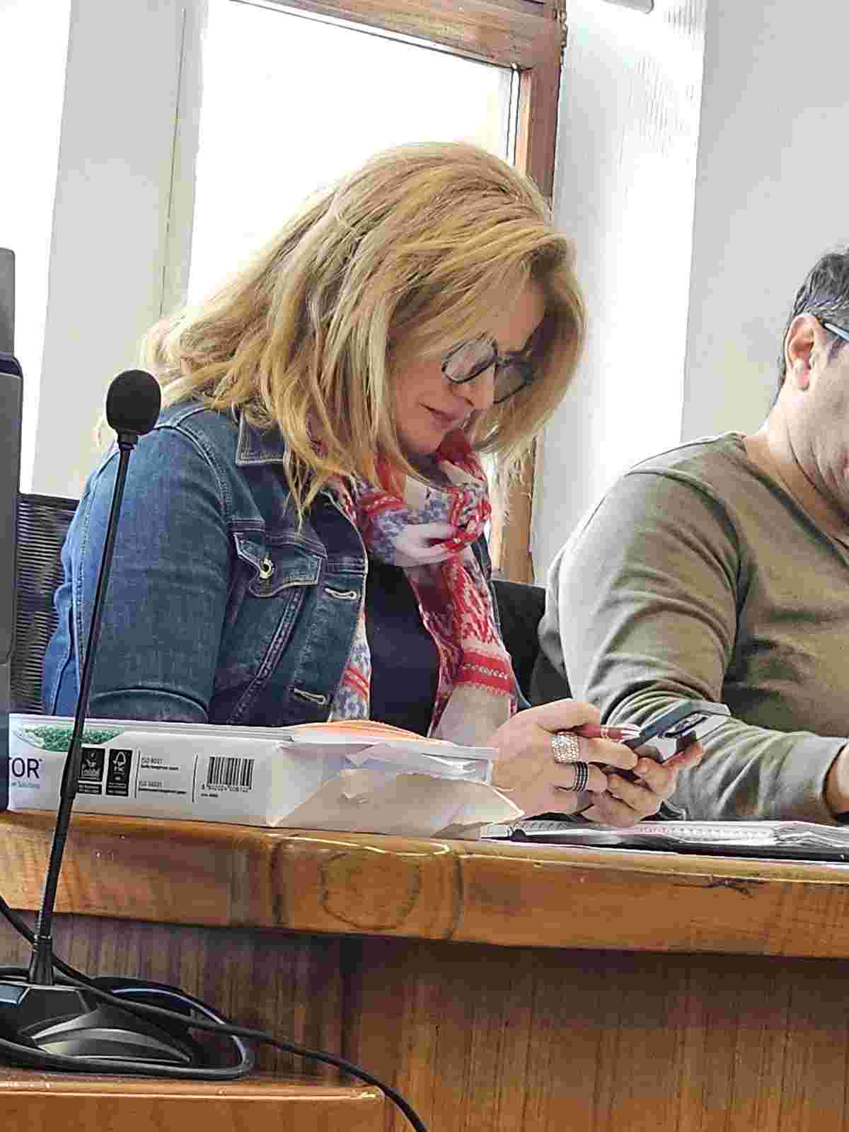 Susana Iglesias en un Pleno municipal
